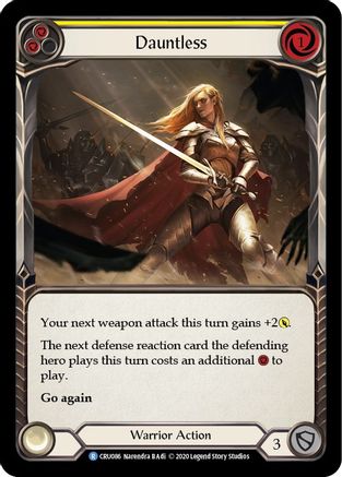 Dauntless (Yellow) (CRU086) - Crucible of War 1st Edition Rainbow Foil