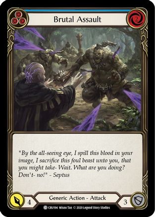 Brutal Assault (Blue) (CRU194) - Crucible of War Unlimited Edition