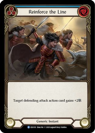 Reinforce the Line (Blue) (CRU191) - Crucible of War Unlimited Edition Rainbow Foil