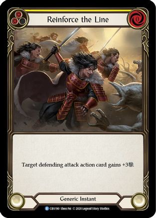 Reinforce the Line (Yellow) (CRU190) - Crucible of War 1st Edition Rainbow Foil