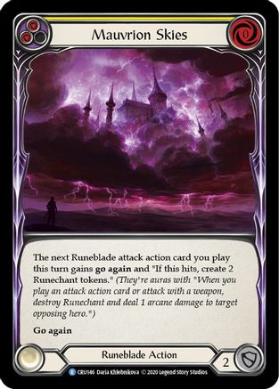 Mauvrion Skies (Yellow) (CRU146) - Crucible of War 1st Edition Rainbow Foil