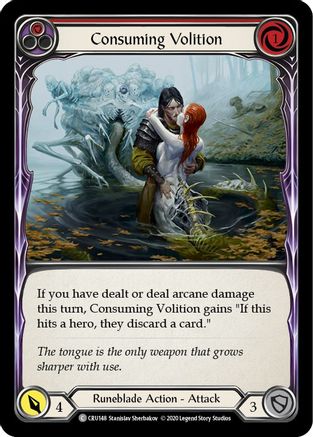 Consuming Volition (Red) (CRU148) - Crucible of War Unlimited Edition Rainbow Foil