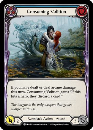 Consuming Volition (Blue) (CRU150) - Crucible of War Unlimited Edition