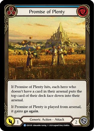 Promise of Plenty (Blue) (CRU185) - Crucible of War Unlimited Edition Rainbow Foil