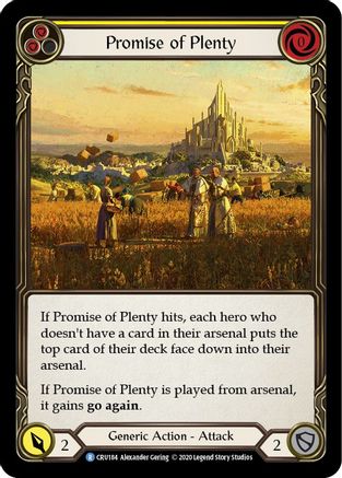 Promise of Plenty (Yellow) (CRU184) - Crucible of War Unlimited Edition