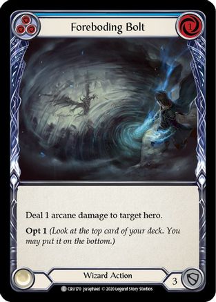 Foreboding Bolt (Blue) (CRU170) - Crucible of War 1st Edition Rainbow Foil