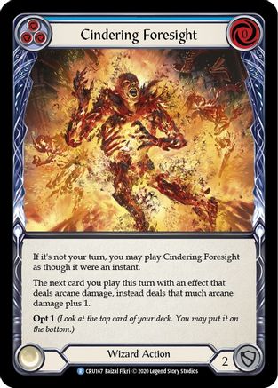 Cindering Foresight (Blue) (CRU167) - Crucible of War Unlimited Edition