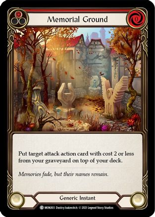 Memorial Ground (Red) (MON303) - Monarch 1st Edition Rainbow Foil