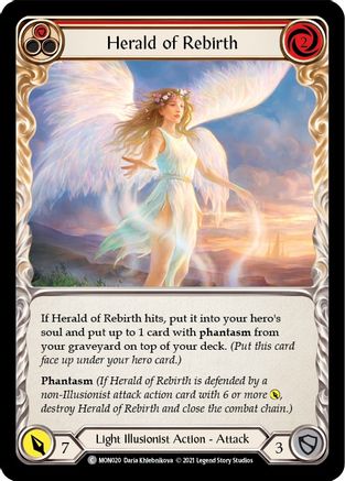 Herald of Rebirth (Red) (MON020) - Monarch Unlimited Edition Rainbow Foil