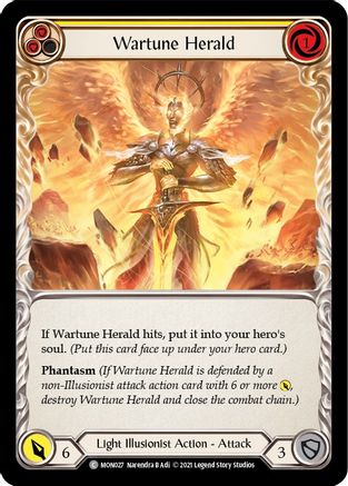 Wartune Herald (Yellow) (MON027) - Monarch Unlimited Edition Rainbow Foil