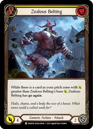Zealous Belting (Yellow) (MON294) - Monarch 1st Edition