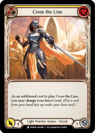 Cross the Line (Yellow) (MON046) - Monarch 1st Edition