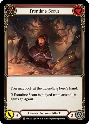 Frontline Scout (Red) (MON272) - Monarch Unlimited Edition Rainbow Foil