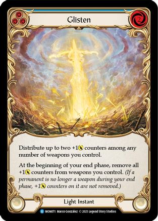 Glisten (Blue) (MON071) - Monarch 1st Edition Rainbow Foil