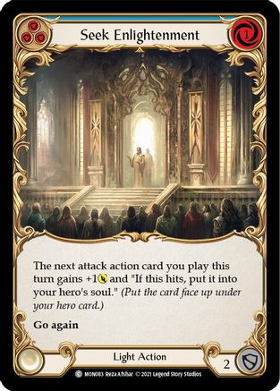 Seek Enlightenment (Blue) (MON083) - Monarch 1st Edition Rainbow Foil