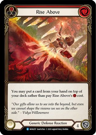 Rise Above (Red) (MON257) - Monarch Unlimited Edition Rainbow Foil