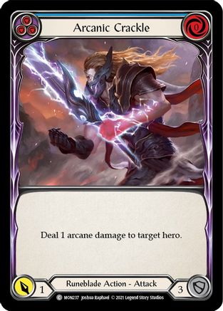 Arcanic Crackle (Blue) (MON237) - Monarch 1st Edition Rainbow Foil