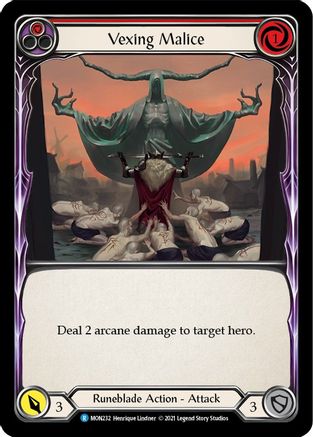 Vexing Malice (Red) (MON232) - Monarch 1st Edition