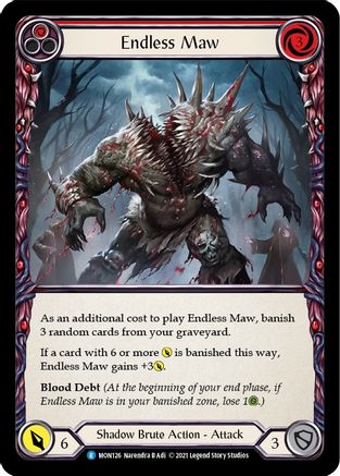 Endless Maw (Red) (MON126) - Monarch Unlimited Edition Rainbow Foil