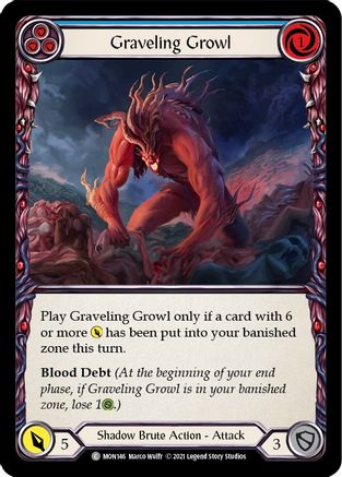 Graveling Growl (Blue) (MON146) - Monarch 1st Edition Rainbow Foil
