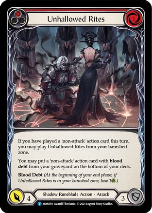 Unhallowed Rites (Red) (MON159) - Monarch Unlimited Edition Rainbow Foil