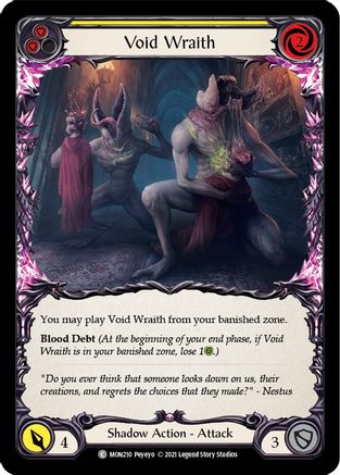 Void Wraith (Yellow) (MON210) - Monarch Unlimited Edition Rainbow Foil