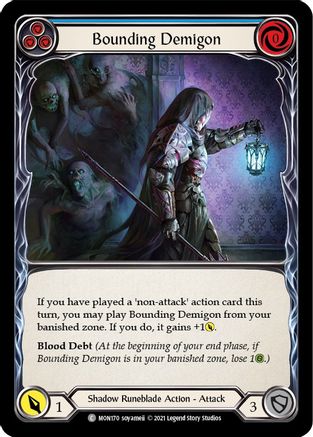 Bounding Demigon (Blue) (MON170) - Monarch Unlimited Edition Rainbow Foil
