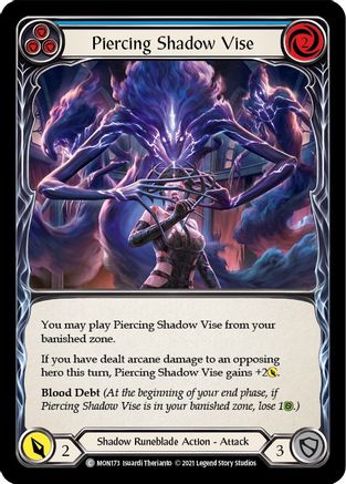 Piercing Shadow Vise (Blue) (MON173) - Monarch 1st Edition Rainbow Foil