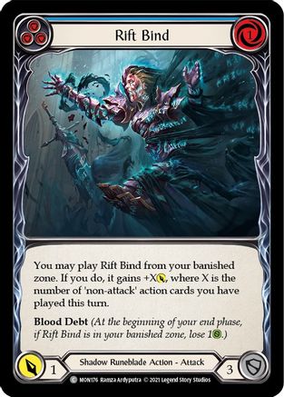 Rift Bind (Blue) (MON176) - Monarch 1st Edition