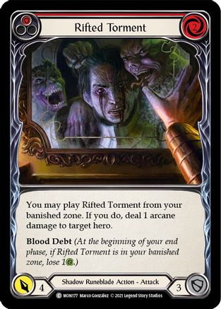 Rifted Torment (Red) (MON177) - Monarch Unlimited Edition Rainbow Foil
