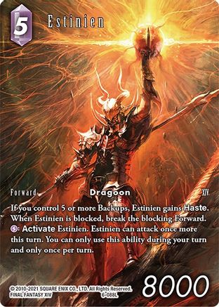 Estinien (Full Art Reprint) (6-088L) - Opus XIV Crystal Abyss Foil