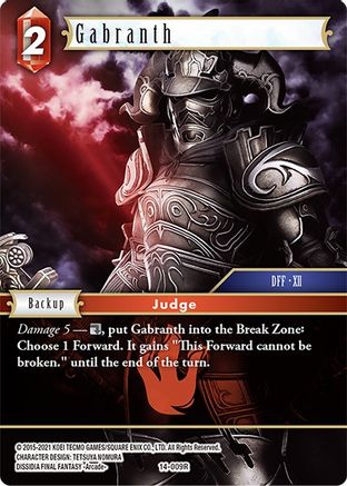 Gabranth (14-009R) - Opus XIV Crystal Abyss Foil