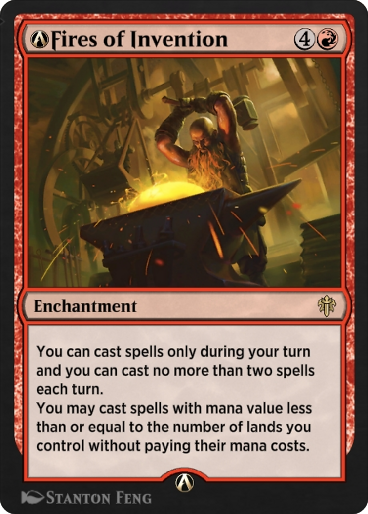 A-Fires of Invention (ELD-A-125) - Throne of Eldraine