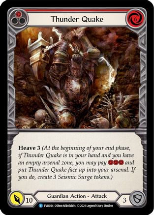 Thunder Quake (Red) (EVR024) - Everfest 1st Edition Rainbow Foil
