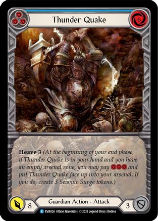 Thunder Quake (Blue) (Extended Art) (EVR026) - Everfest 1st Edition Rainbow Foil