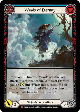 Winds of Eternity (Extended Art) (EVR040) - Everfest 1st Edition Rainbow Foil