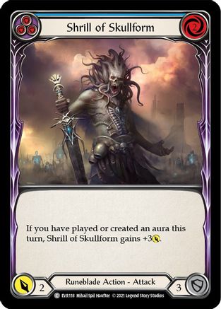 Shrill of Skullform (Blue) (EVR118) - Everfest 1st Edition