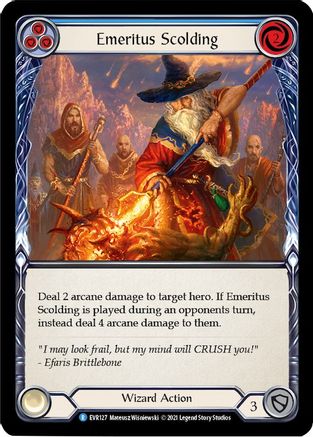 Emeritus Scolding (Blue) (EVR127) - Everfest 1st Edition