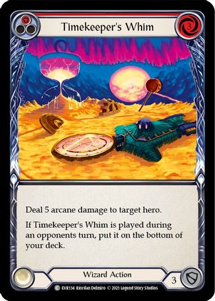 Timekeeper's Whim (Red) (EVR134) - Everfest 1st Edition Rainbow Foil
