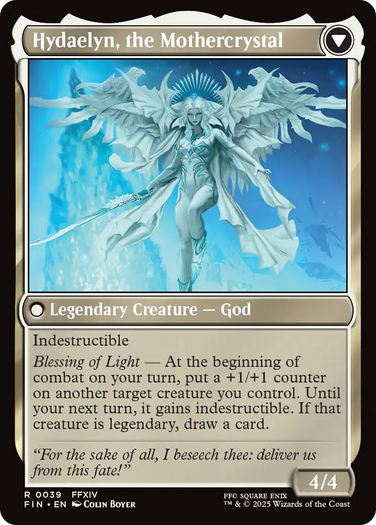 Venat, Heart of Hydaelyn // Hydaelyn, the Mothercrystal (FIN-039) - FINAL FANTASY Foil