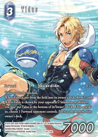 Tidus (Full Art) (16-116L) - Emissaries of Light Foil