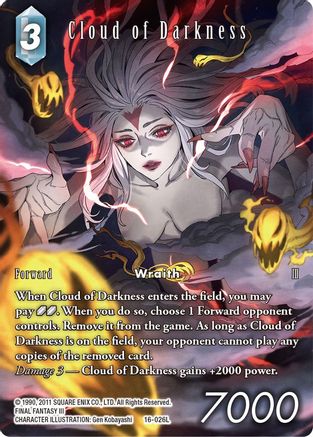 Cloud of Darkness (Full Art) (16-026L) - Emissaries of Light Foil
