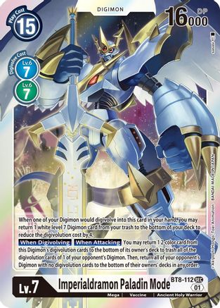 Imperialdramon Paladin Mode (BT8-112) - New Awakening Foil