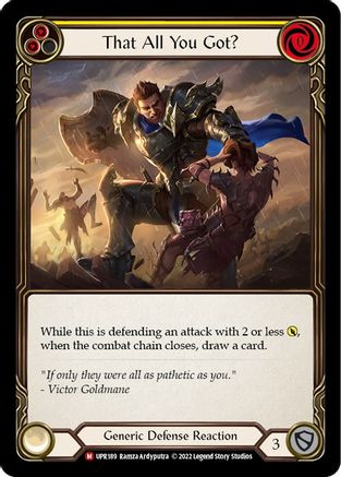 That All You Got? (UPR189) - Uprising Rainbow Foil