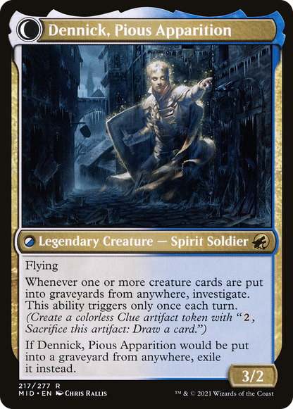 Dennick, Pious Apprentice // Dennick, Pious Apparition (LIST-MID-217) - The List: (Double Faced Transform)
