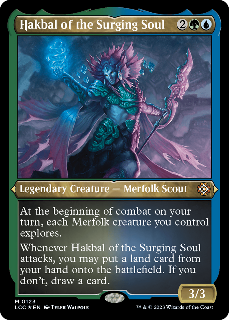 Hakbal of the Surging Soul (LCC-123) - The Lost Caverns of Ixalan Commander Etched Foil
