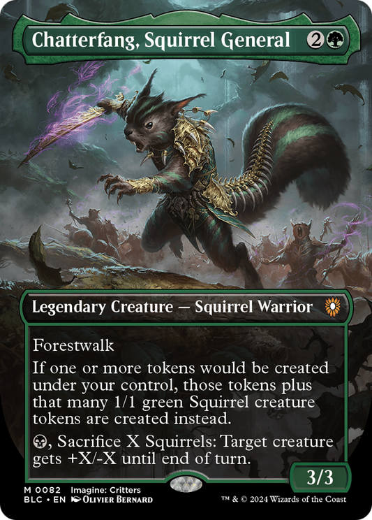 Chatterfang, Squirrel General (BLC-082) - Bloomburrow Commander (Borderless)