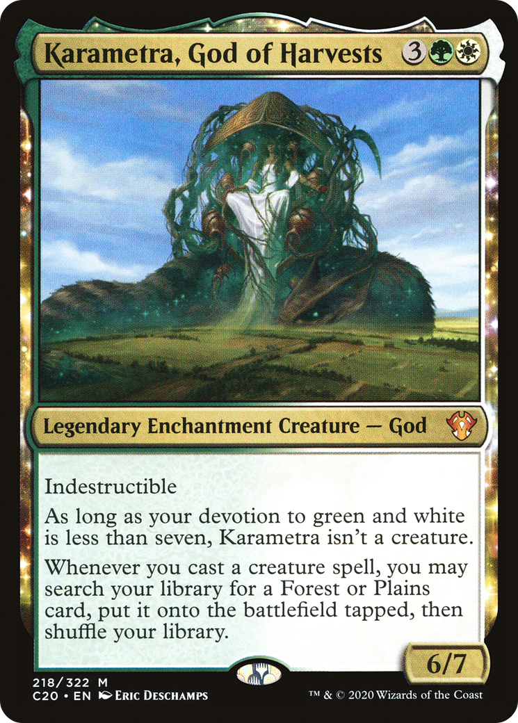 Karametra, God of Harvests (C20-218) - Commander 2020: (enchantment)