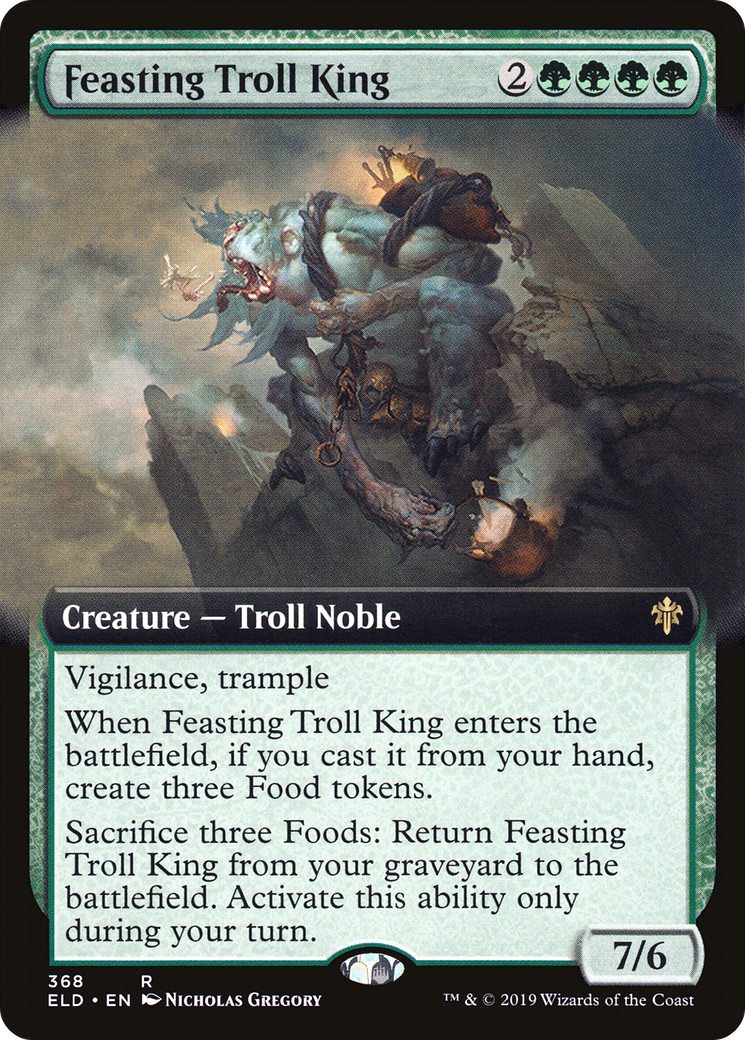 Feasting Troll King (ELD-368) - Throne of Eldraine: (Extended Art)