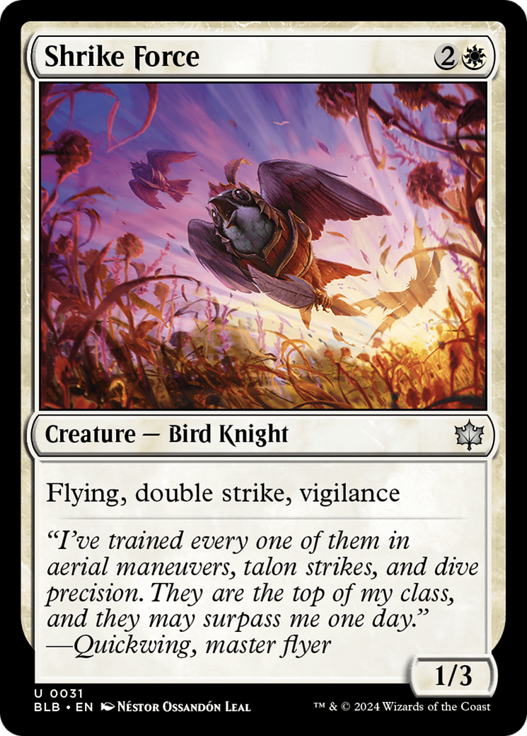 Shrike Force (BLB-031) - Bloomburrow Foil